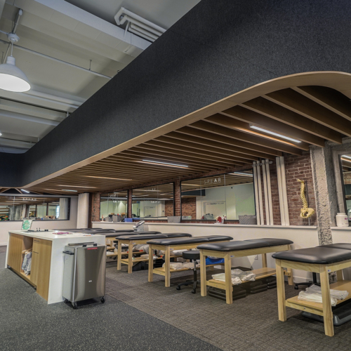 Chambers Street physical therapy space with treatment tables